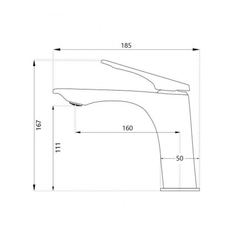 Смеситель для раковины Haiba хром (HB10816) - фото 2