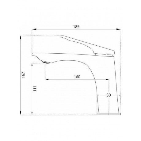 Смеситель для раковины Haiba пепельный (HB10816-3) - фото 2
