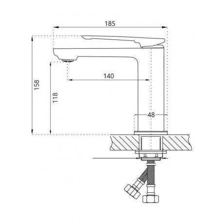Смеситель для раковины Haiba черный (HB10817-7) - фото 2