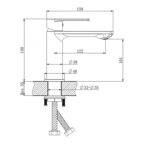 Смеситель для раковины Haiba черный (HB10639-7) - фото 4