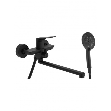 Смеситель для ванны Haiba черный (HB22816-7) - фото 2