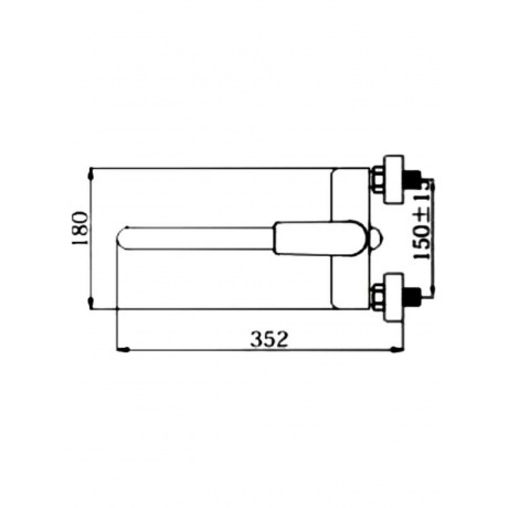 Смеситель для ванны Haiba черный (HB22816-7) - фото 4