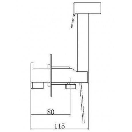 Гигиенический душ со смесителем Haiba черный (HB55548-7) - фото 3