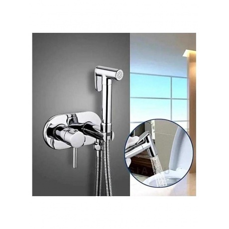 Гигиенический душ со смесителем Haiba хром (HB5515) - фото 2