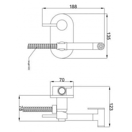 Гигиенический душ со смесителем Haiba черный (HB5515-7) - фото 12