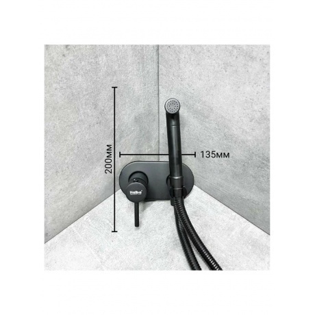 Гигиенический душ со смесителем Haiba черный (HB5515-7) - фото 7