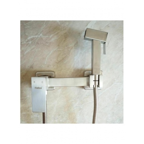 Гигиенический душ со смесителем Haiba сталь (HB5521) - фото 4