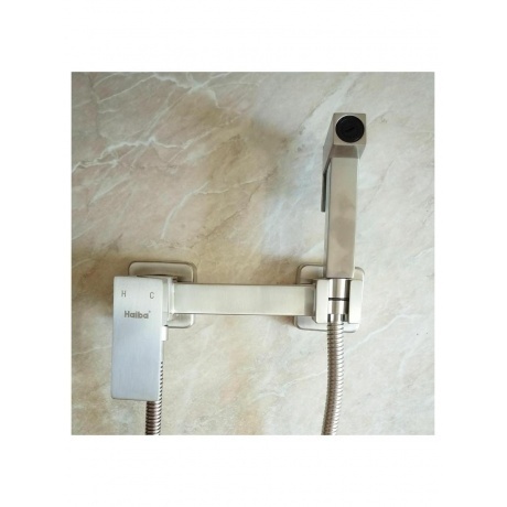Гигиенический душ со смесителем Haiba сталь (HB5521) - фото 5