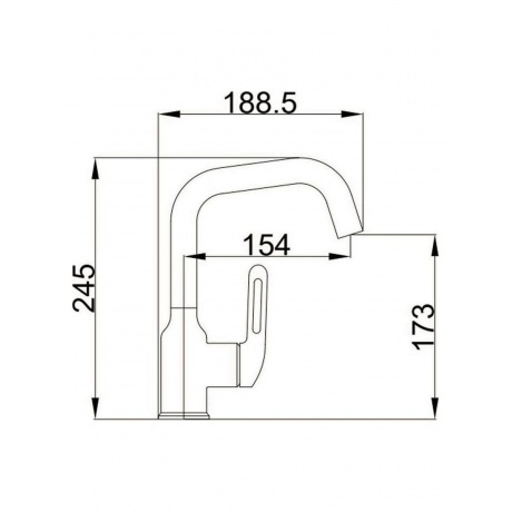 Смеситель для раковины Haiba оружейная сталь (HB10825-3) - фото 2