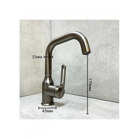 Смеситель для раковины Haiba оружейная сталь (HB10825-3) - фото 6