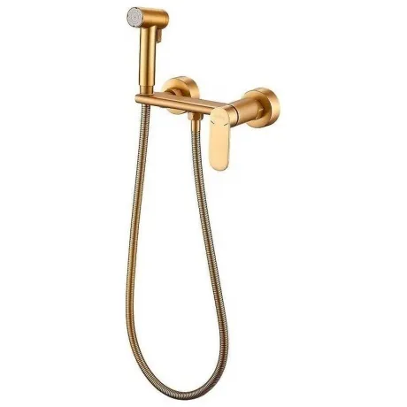 Гигиенический душ со смесителем Haiba матовое золото (HB5516-5)