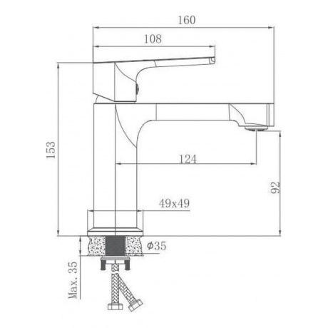 Смеситель для раковины HAIBA черный (HB10512-7) - фото 2