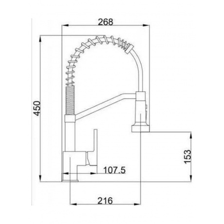 Смеситель для кухни HAIBA гибкий (HB73826-7) - фото 2