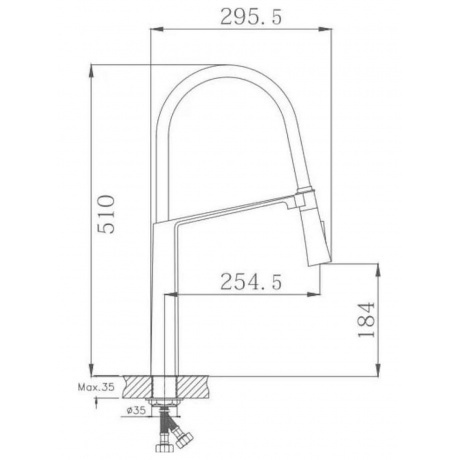 Смеситель для кухни HAIBA гибкий (HB73827-3) - фото 2