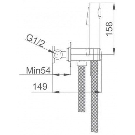 Смеситель с гигиенической лейкой HAIBA (HB5518-3) - фото 3