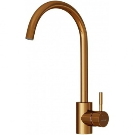 Смеситель для кухни 35k MIXLINE MLSS-0303BR трубчатый излив, БРО...