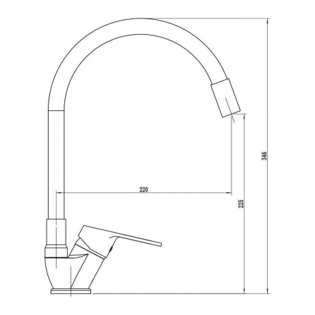 Смеситель VODA "Tide" для кухни, гибкий излив (TD519B) - фото 2