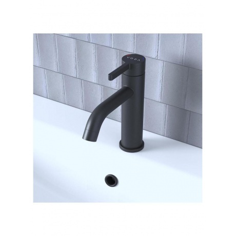 Смеситель VODA &quot;Vessel Black&quot; для раковины, черный (VSL26B) - фото 8