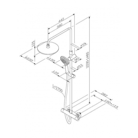 Душевая система AM.PM Like F0780422 черный - фото 9