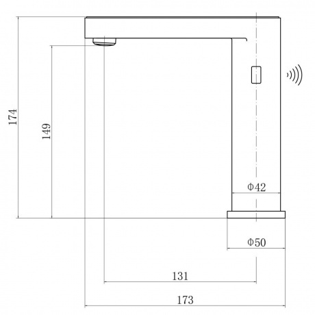 Смеситель FARADAY для умывальника сенсорный (FA-T81001-21) - фото 9