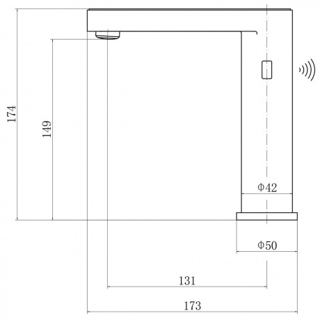 Смеситель FARADAY для умывальника сенсорный (FA-T81001-7) - фото 9