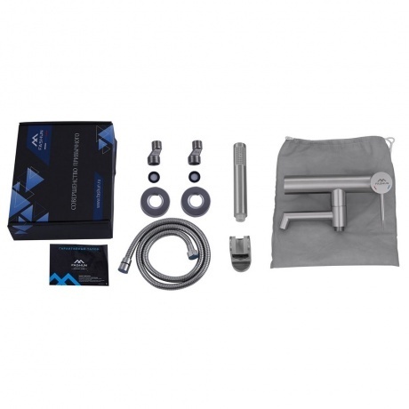 Смеситель ванно-душевой FASHUN с душевым гарнитуром сатин (A53033) - фото 3