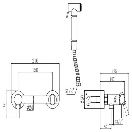 Смеситель для биде Savol (S-FXQ006Q) - фото 2