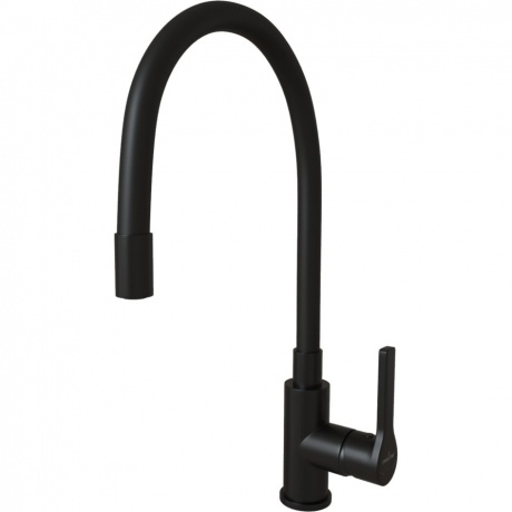 

Смеситель для кухни 35k MIXLINE ML23-097 "Round Black" гибкий излив боковая ручка (553222)