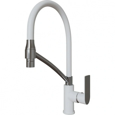 Смеситель для кухни 35k MIXLINE ML33-108 "City White" гибкий изл...