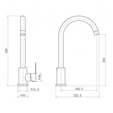 Смеситель для кухни FASHUN графит (A54001N-17) - фото 2