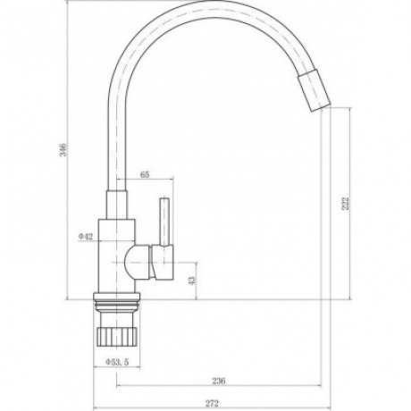 Смеситель для кухни FASHUN графит/серый (A54101N-17A) - фото 3
