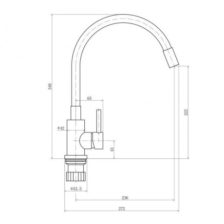 Смеситель для кухни FASHUN черный (A54101N-7A) - фото 3