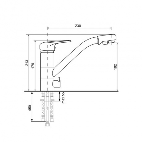 Смеситель для кухни ULGRAN Classic песочный (U-010-302) - фото 2