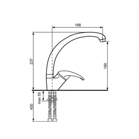 Смеситель для кухни ULGRAN Quartz асфальт (UQ-007-09) - фото 2