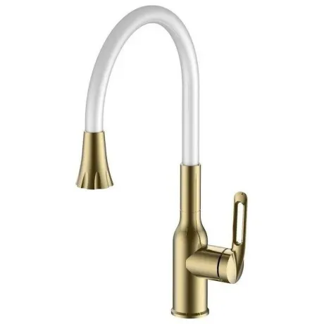 Смеситель для кухни с гибким изливом и режимом душ Haiba матовое...