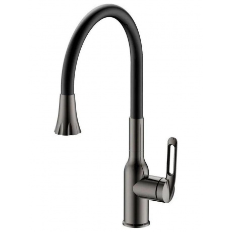 

Смеситель для кухни с гибким изливом и режимом душ Haiba оружейная сталь (HB42830-3)