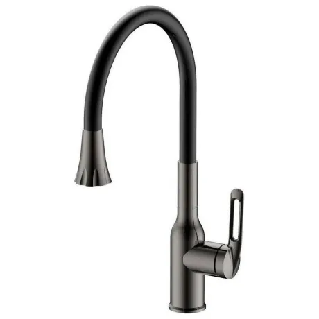 Смеситель для кухни с гибким изливом и режимом душ Haiba оружейн...