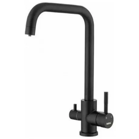 Смеситель для кухни с подключением фильтра воды Haiba черный (HB...