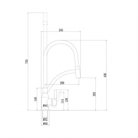 Смеситель для кухонной мойки Fmark (FS8244Q-02) - фото 2