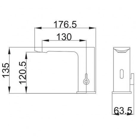 Смеситель для раковины BELZ сенсорный черный (B523-7) - фото 2