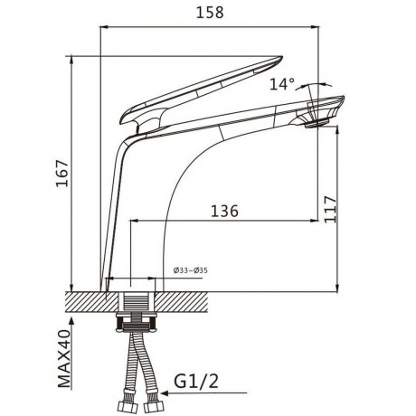 Смеситель для раковины Savol (S-JD9201Q) - фото 6