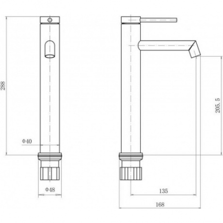 Смеситель для умывальника FASHUN высокий (A51233) - фото 2