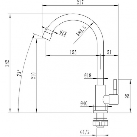 Кран для холодной воды MIXLINE MLSS-0322 моно (518614) - фото 3