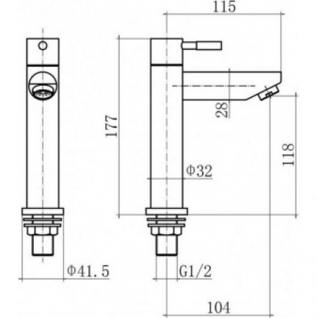 Кран для умывальника FASHUN водоразборный  (A54194) - фото 2