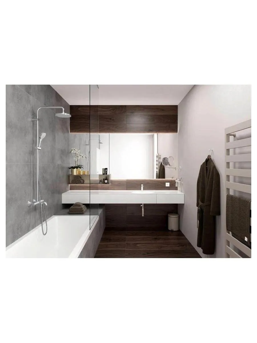 Смеситель для раковины hansgrohe Vernis Blend 100, без сливного гарнитура, хром - фото 6