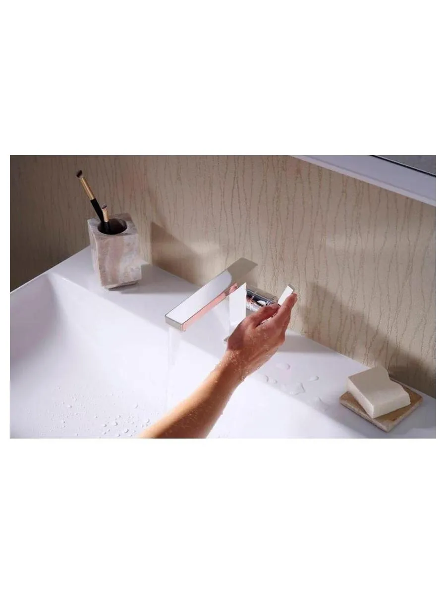 Смеситель для раковины hansgrohe Tecturis E 110 Fine CoolStart, EcoSmart+, с донным клапаном Push-Open, хром - фото 4