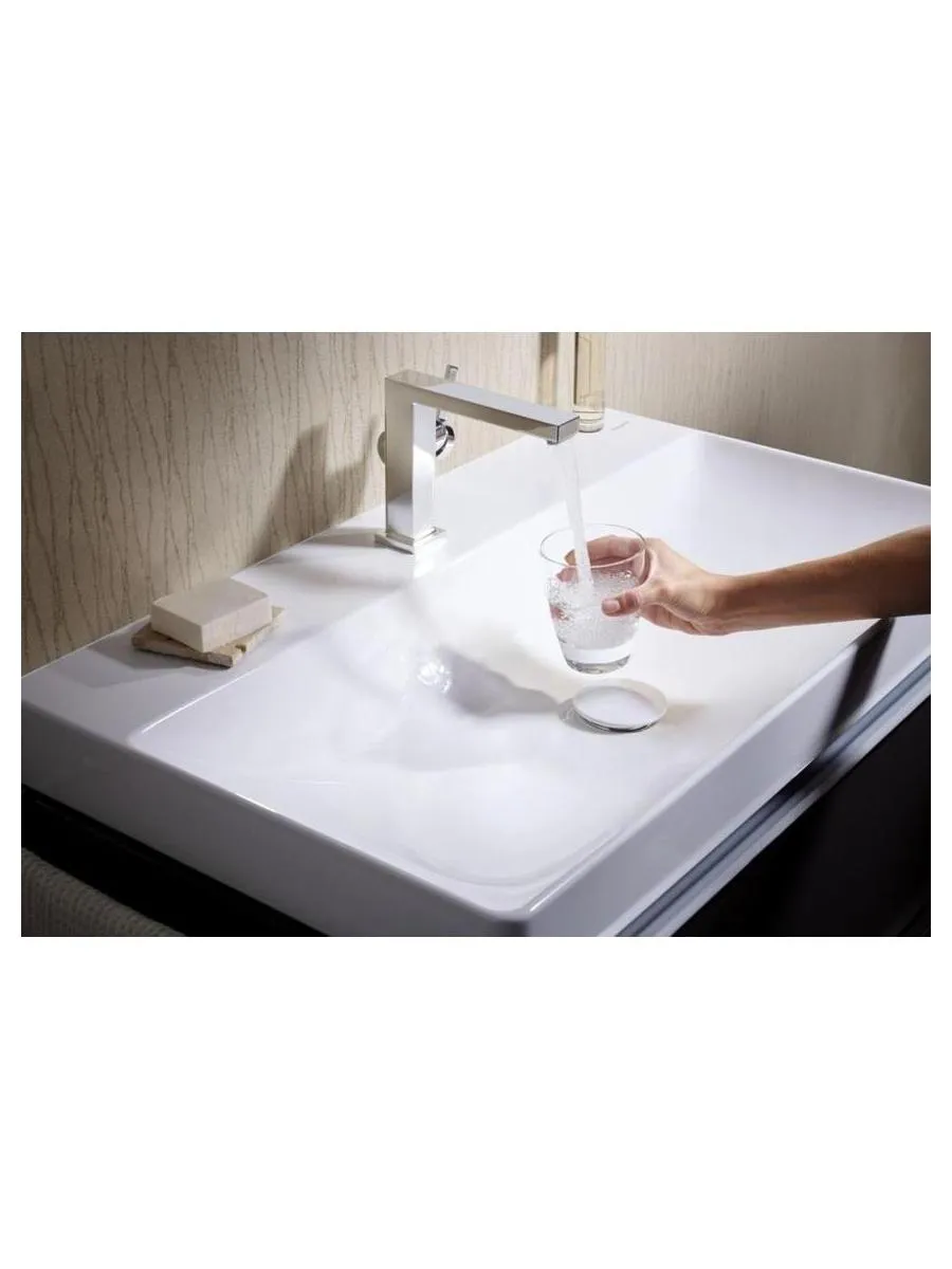 Смеситель для раковины hansgrohe Tecturis E 110 Fine CoolStart, EcoSmart+, с донным клапаном Push-Open, хром - фото 7