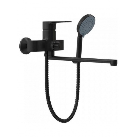 

Смеситель для ванной с длинным изливом Teymi Lori, черный матовый T10267