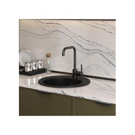 Смеситель для кухни Teymi Helmi, черный матовый T10263 - фото 9