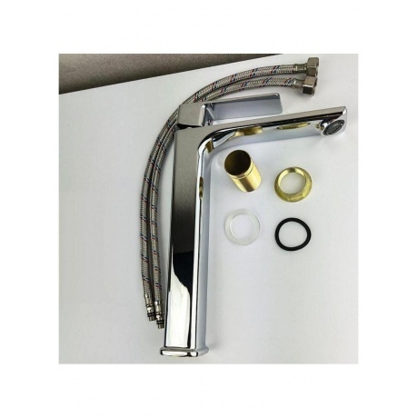 Смеситель для раковины Teymi Lori высокий, хром T10259 - фото 8